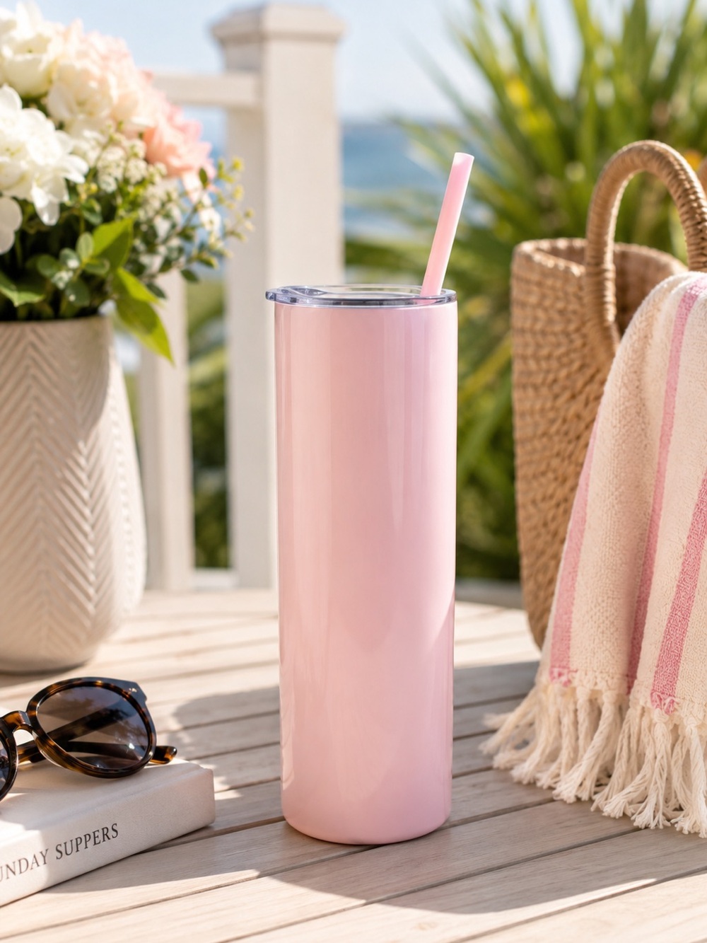 20 oz Skinny Tumbler HOGG Playful Petals